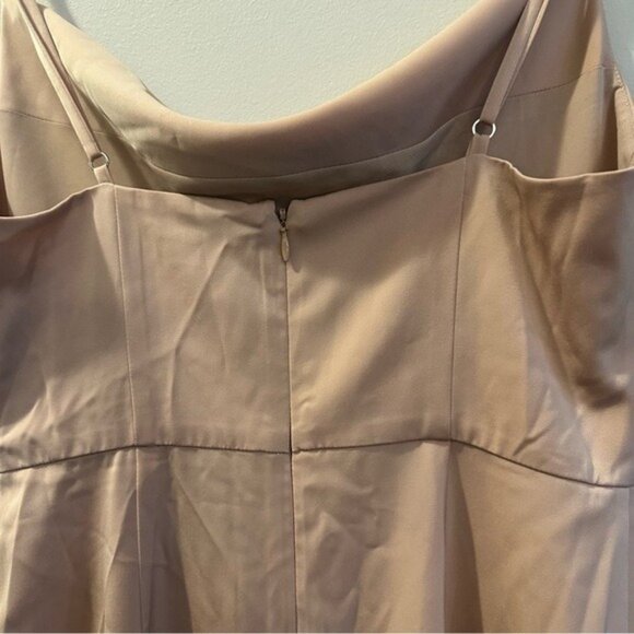 NBD Revolve Lila Champagne Satin Gown Side Slit Maxi Dress Womens Size Small NWT - Picture 9 of 16